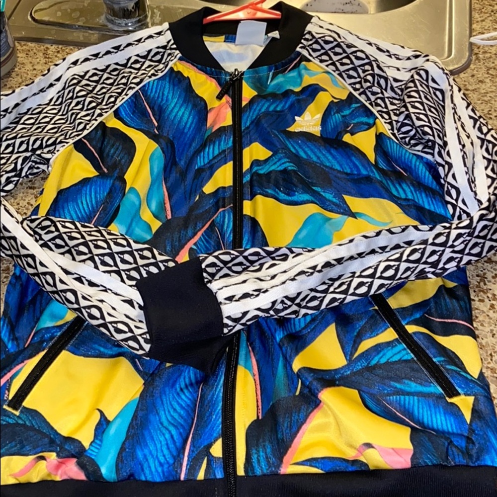 Adidas floral jacket